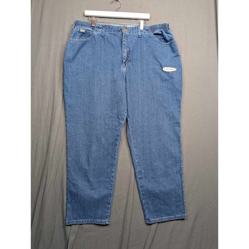 Lee Women Jeans 24 W Petite Side Elastic Stretch‎ Pepper Stone